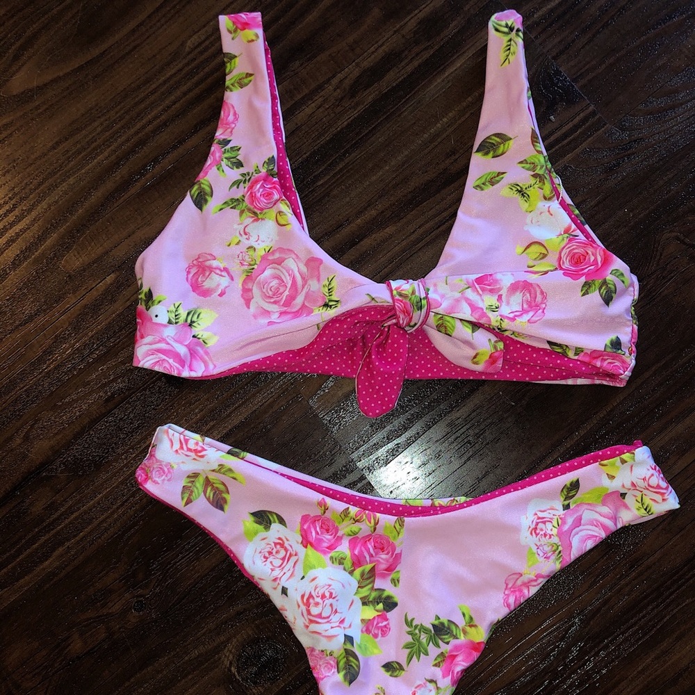 Floral Brazilian cut bikini